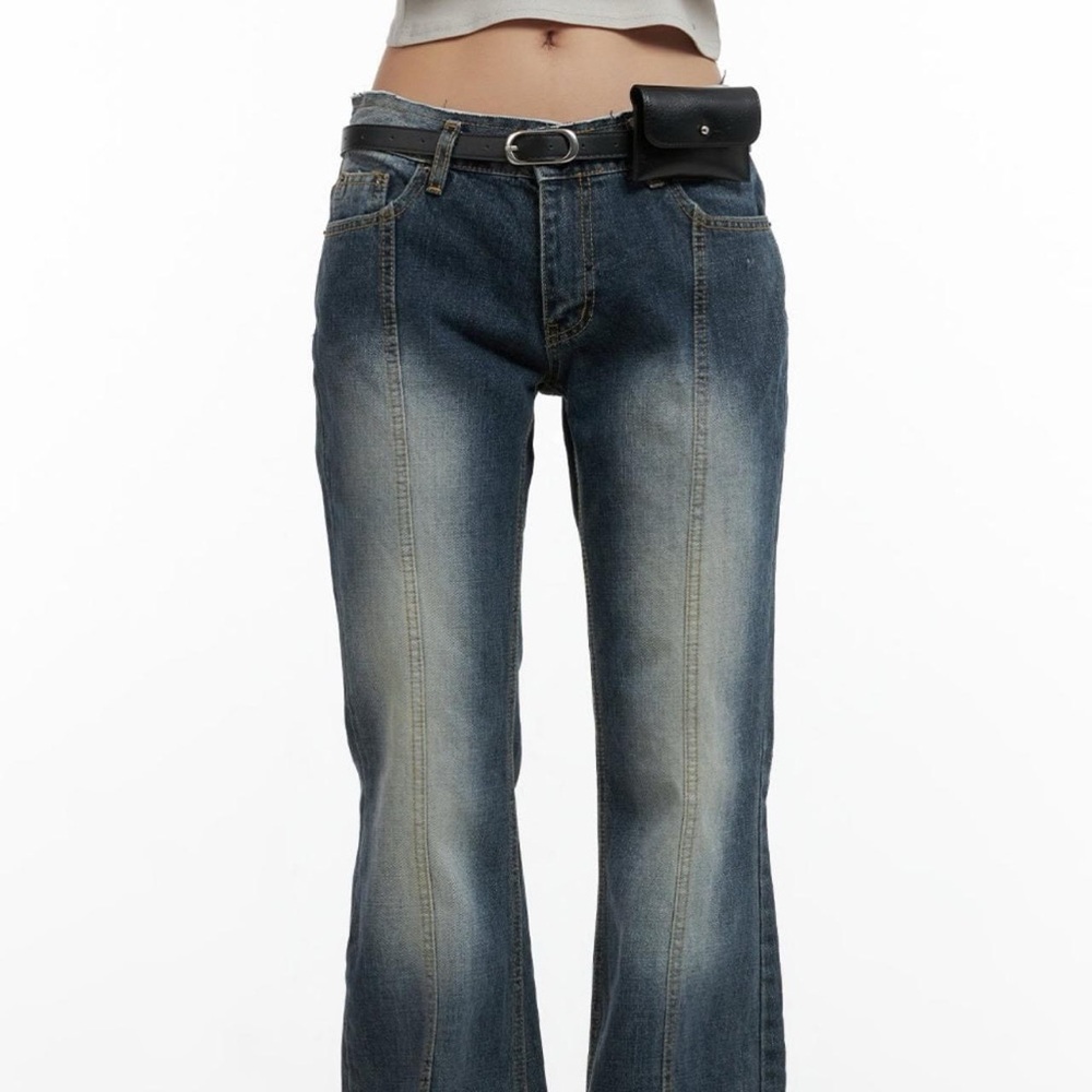 Lewkin Low Rise Front Seam Bootcut Jeans!
